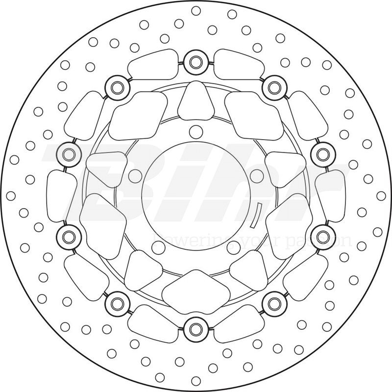 TRIUMPH 675 DAYTONA R 11' - 12' DISCO FLOTANTE DELANTERO BREMBO TRIUMPH 675 DAYTONA R 11' - 12' DISCO FLOTANTE DELANTERO BREMBO